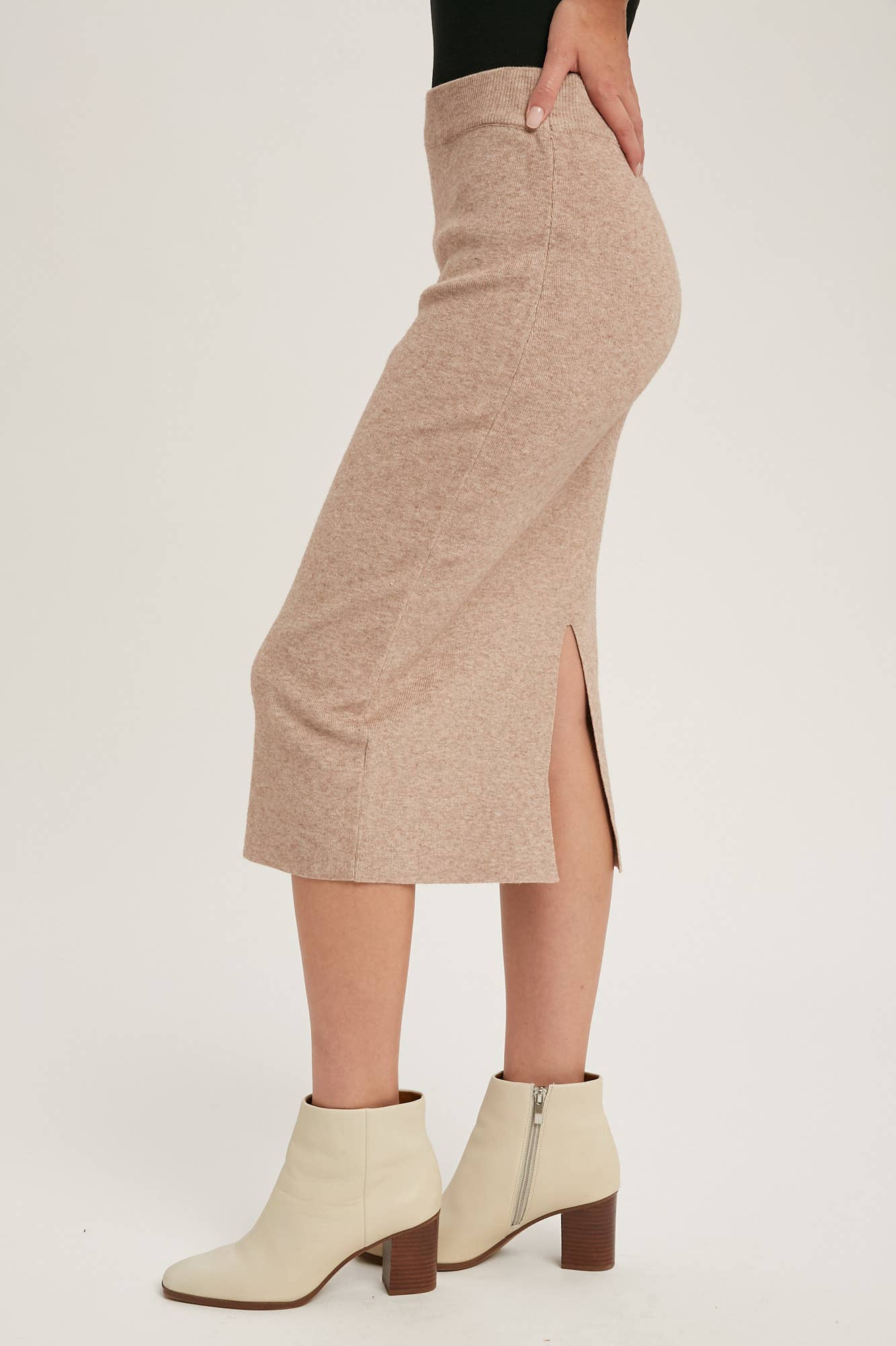 H LINE MIDI SWEATER SKIRT