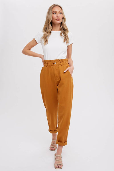 HIGH WAISTED PAPER BAG PANTS