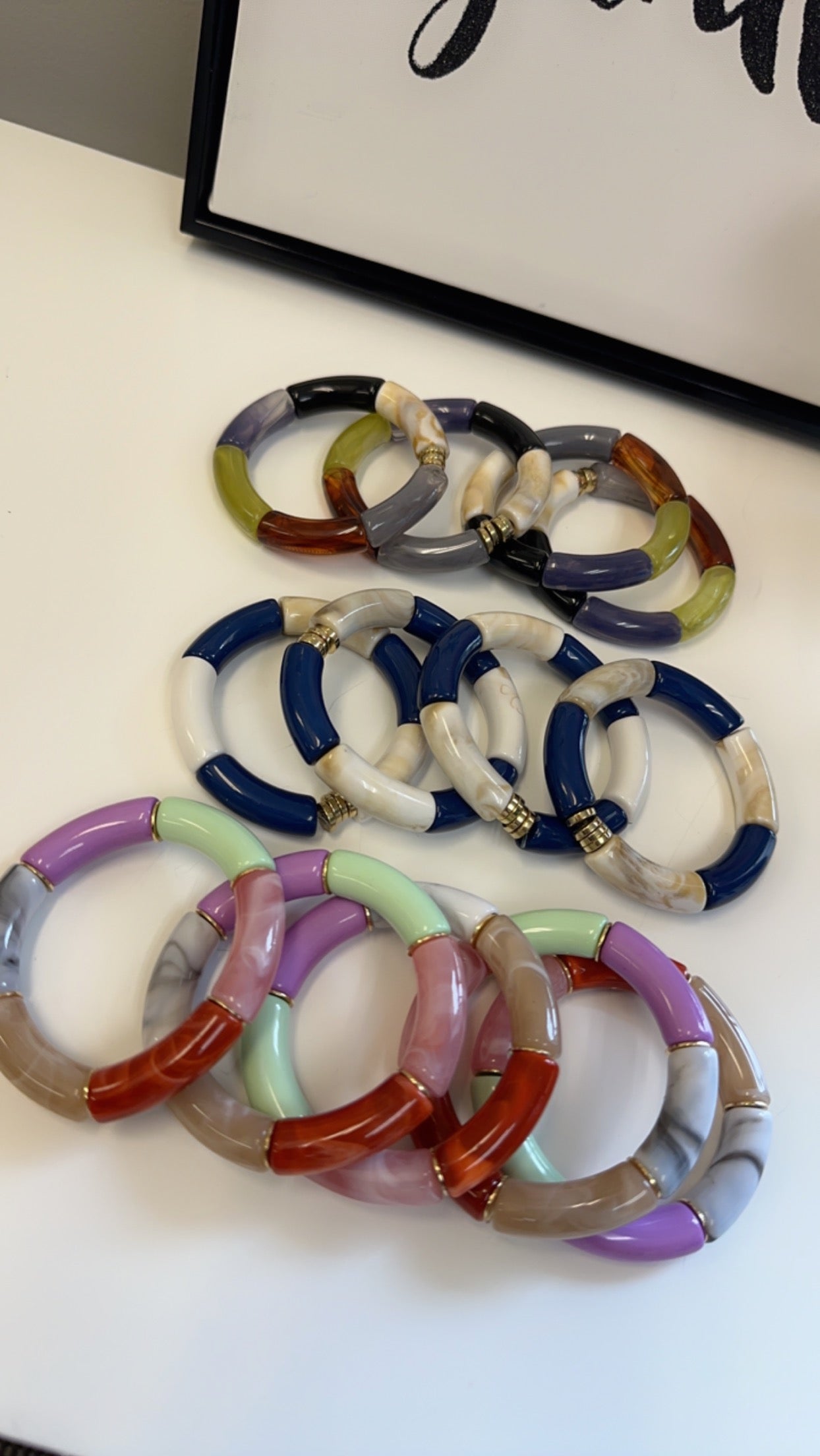 Cool & Classy Acrylic Tube Bangle Bracelets