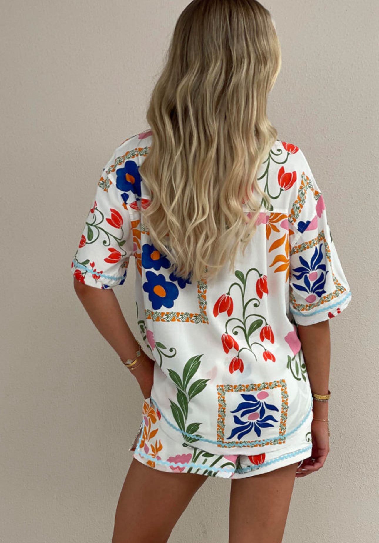 Floral Short Sleeve Shirt & Shorts set