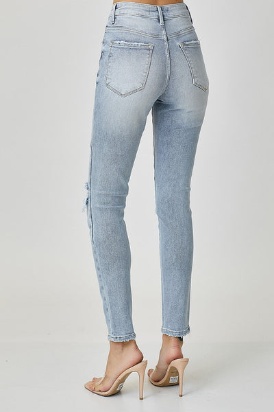 HIGH RISE CROSSOVER RELAXED SKINNY