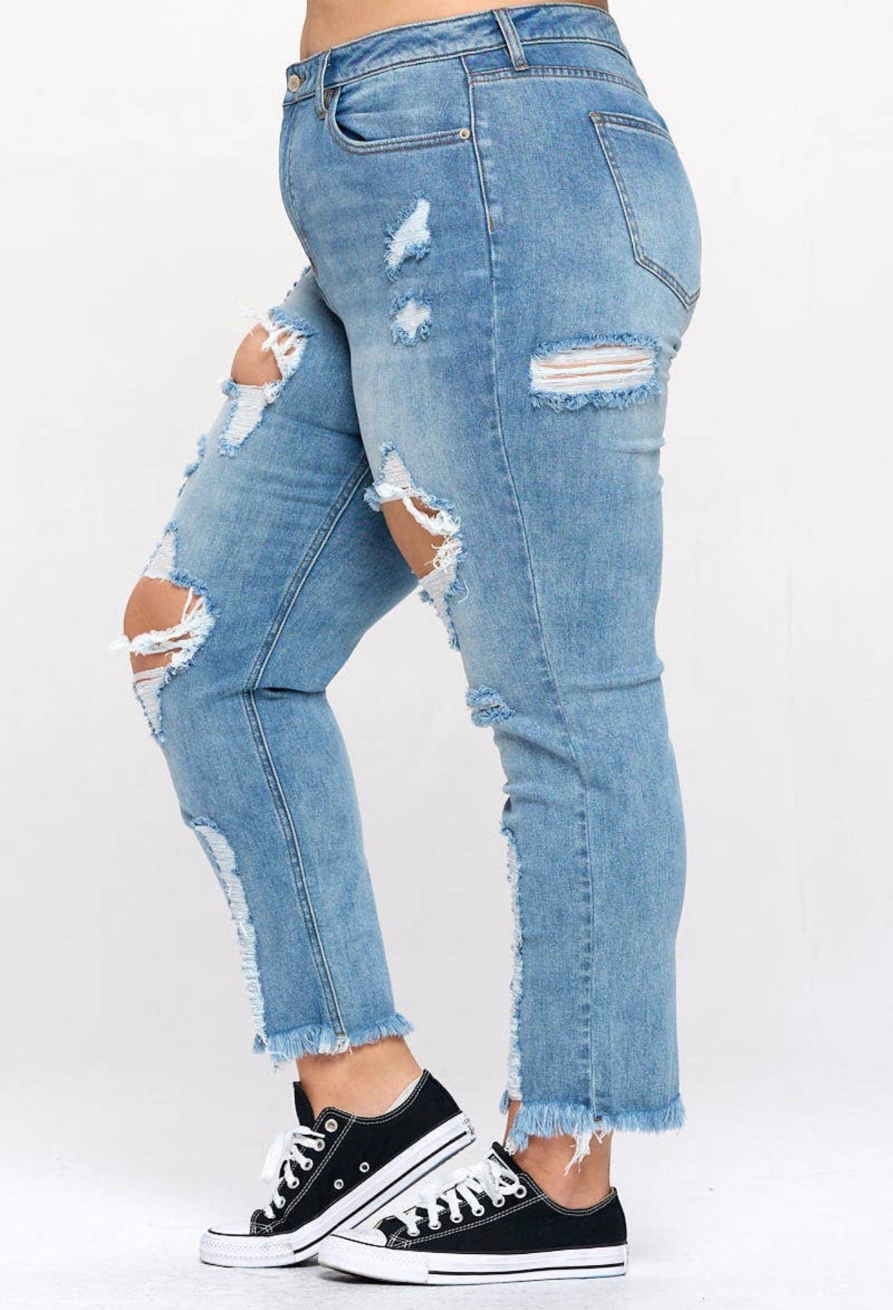 Medium Wash Plus Size Straight Fit Jeans