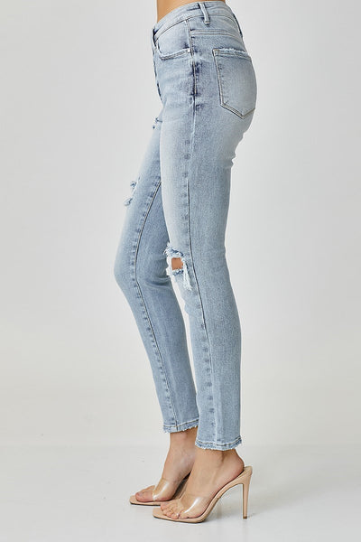 HIGH RISE CROSSOVER RELAXED SKINNY