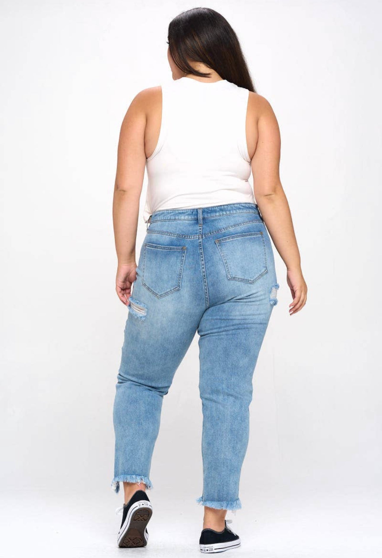 Medium Wash Plus Size Straight Fit Jeans