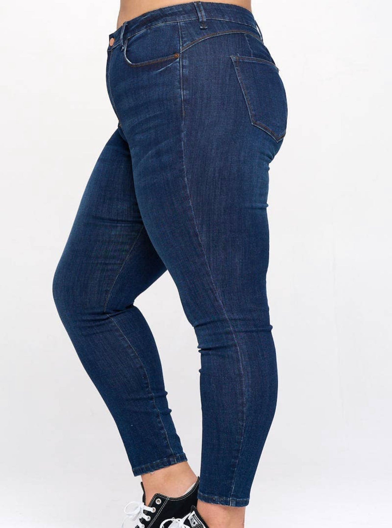Indigo Plus Size High Rise Skinny Jeans