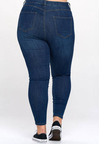 Indigo Plus Size High Rise Skinny Jeans