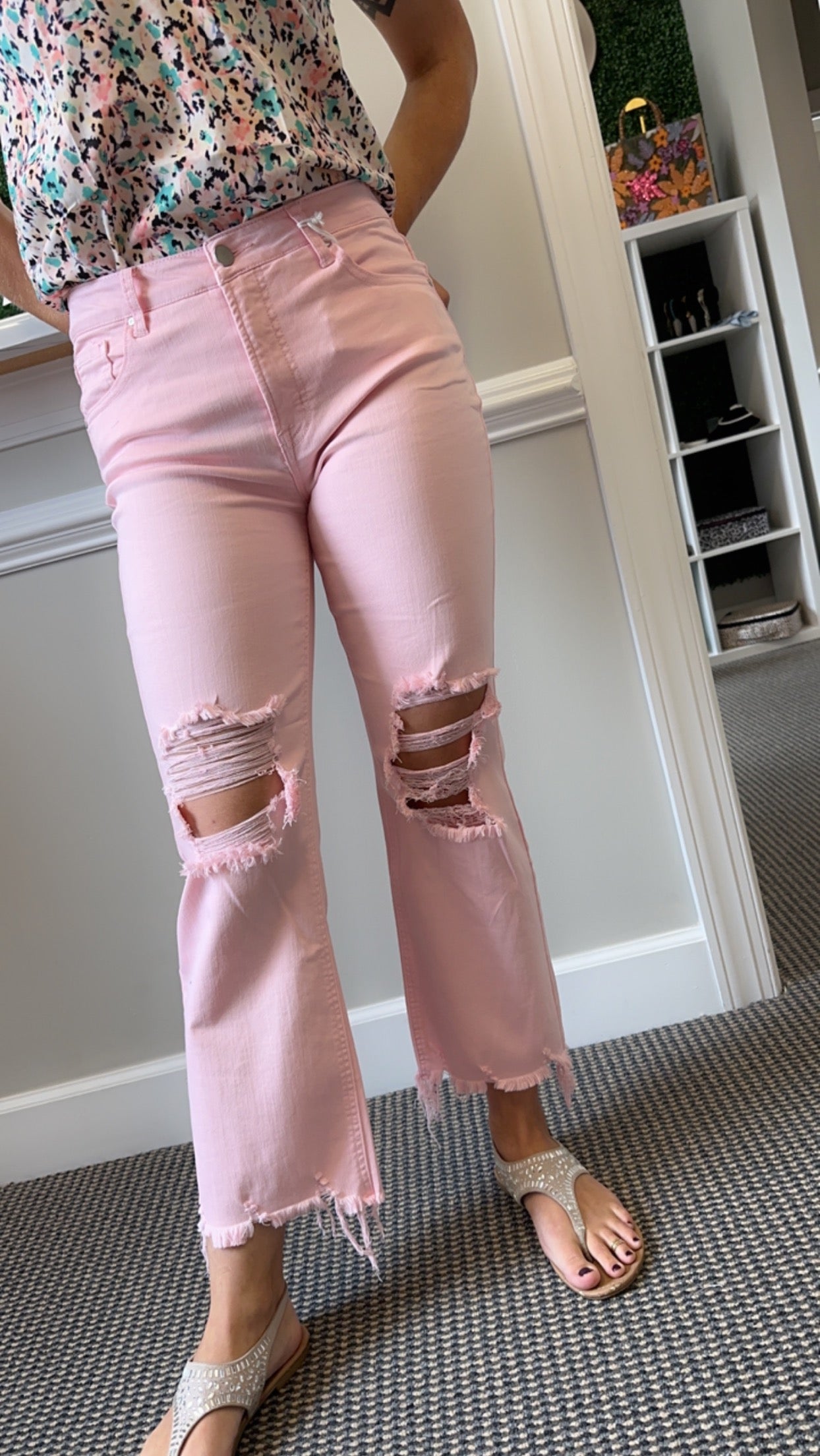 Light Pink High Rise Straight