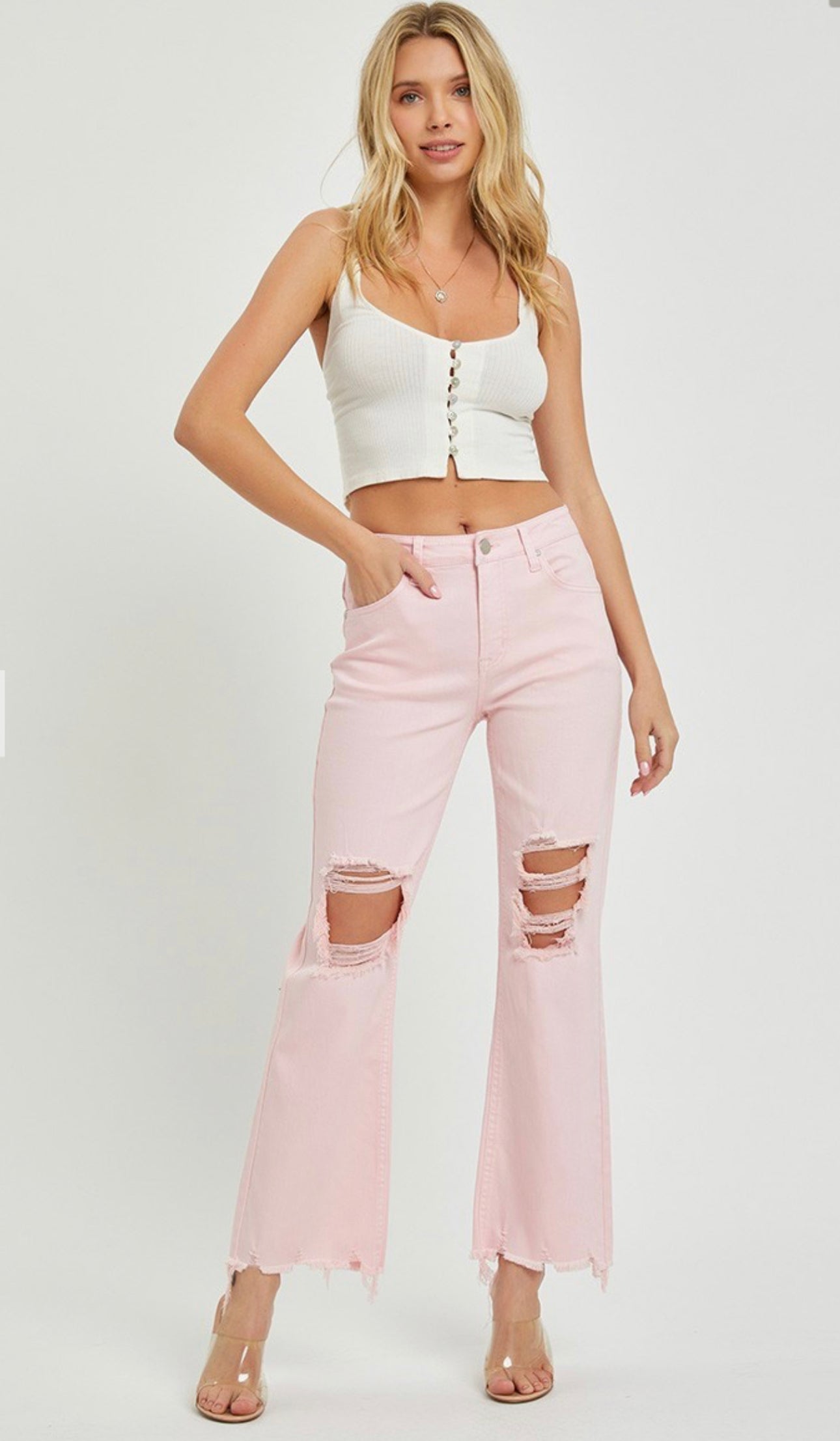 Light Pink High Rise Straight
