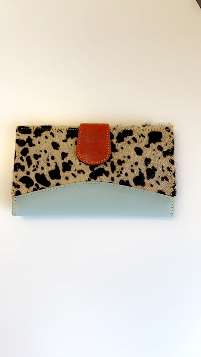 Mari Real Leather and Hair on Hide Animal Print Wallets